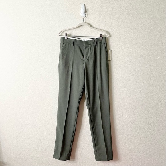 SOLD NWT H&M Slim Fit Suit Pants in Grey Green Size 30R - Picture 3 of 10